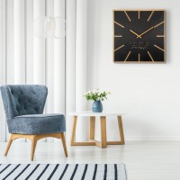 Nástenné hodiny Eko Exact z119-1matd-dx, 60 cm čierna